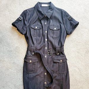 Calvin Klein Buttoned Down Dress - Stretchy Denim